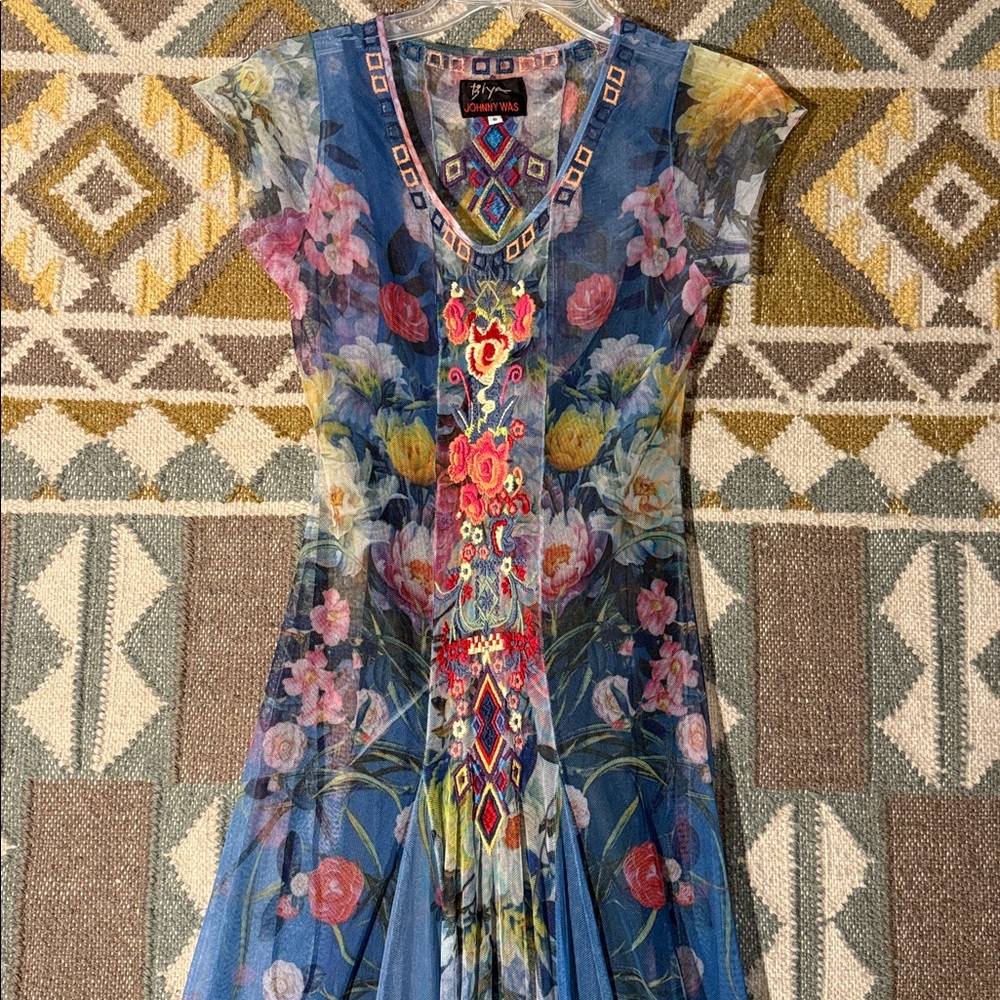 Johnny Was Multicolor Floral Maxi Dress - Picture 3 of 11